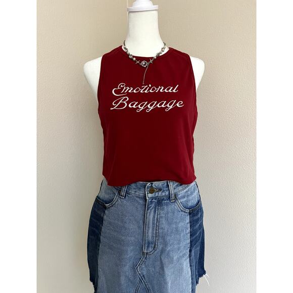 Forever 21 Red  Graphic Crop Top - Picture 1 of 4